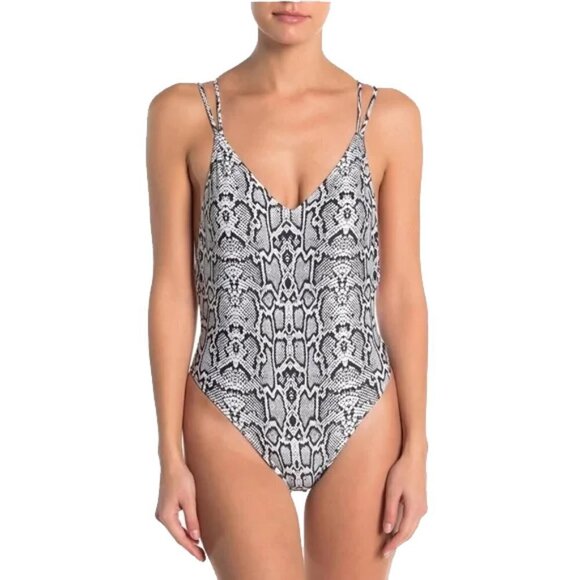 🆕 KENDALL + KYLIE Women's Black and White Swimsuit-one-piece size medium - Picture 1 of 8